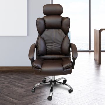   Főnöki irodai szék, forgószék fejtámlával kávébarna (JM808-COFFEE-7)