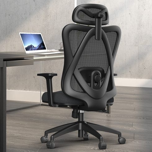 Ergonomikus irodai szék, forgószék, fekete (T15)