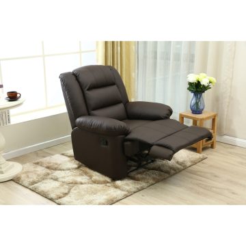   Manuális fekvőfotel, relax fotelágy sötétbarna PU (JNF-MANUAL-DARK BROWN) JN-R8053A51