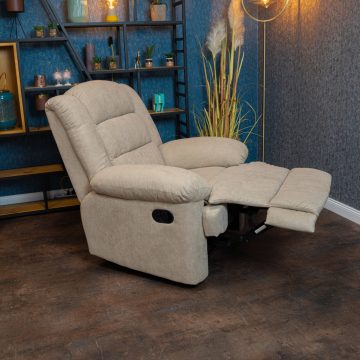   Manuális fekvőfotel, relax fotelágy bézs szövet (JNF-MANUAL-BEIGE) JN-R8053A51